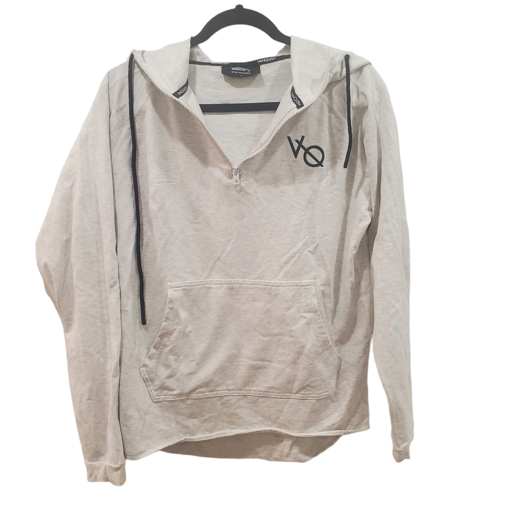 Vanquish Size Medium Cream Gray Sweatshirt Pullover Hoodie New condition